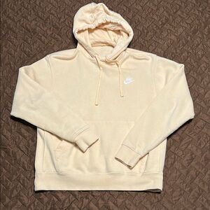 Nike Peach Pullover Hoodie with Textured Fabric